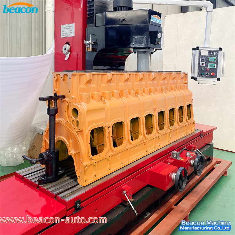 T2200 Vertical Fine Cylinder Boring Machine for Engine Block Rebuilding ...