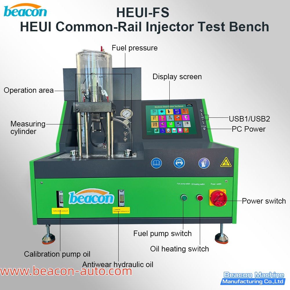 BEACON HEUI-FS Model CAT C7C9 3126 HEUI Injector Test Bench