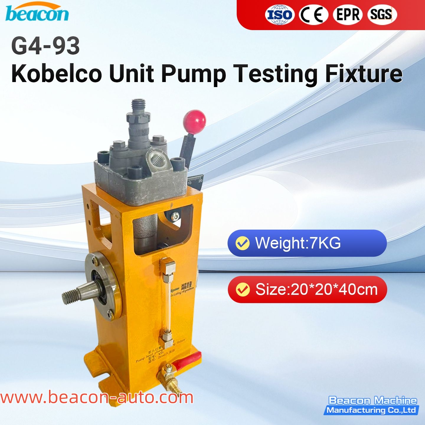  Kobelco Unit Pump Testing Fixture