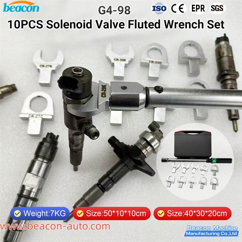  10 PCS Solenoid Valve Fluted Wrench Set