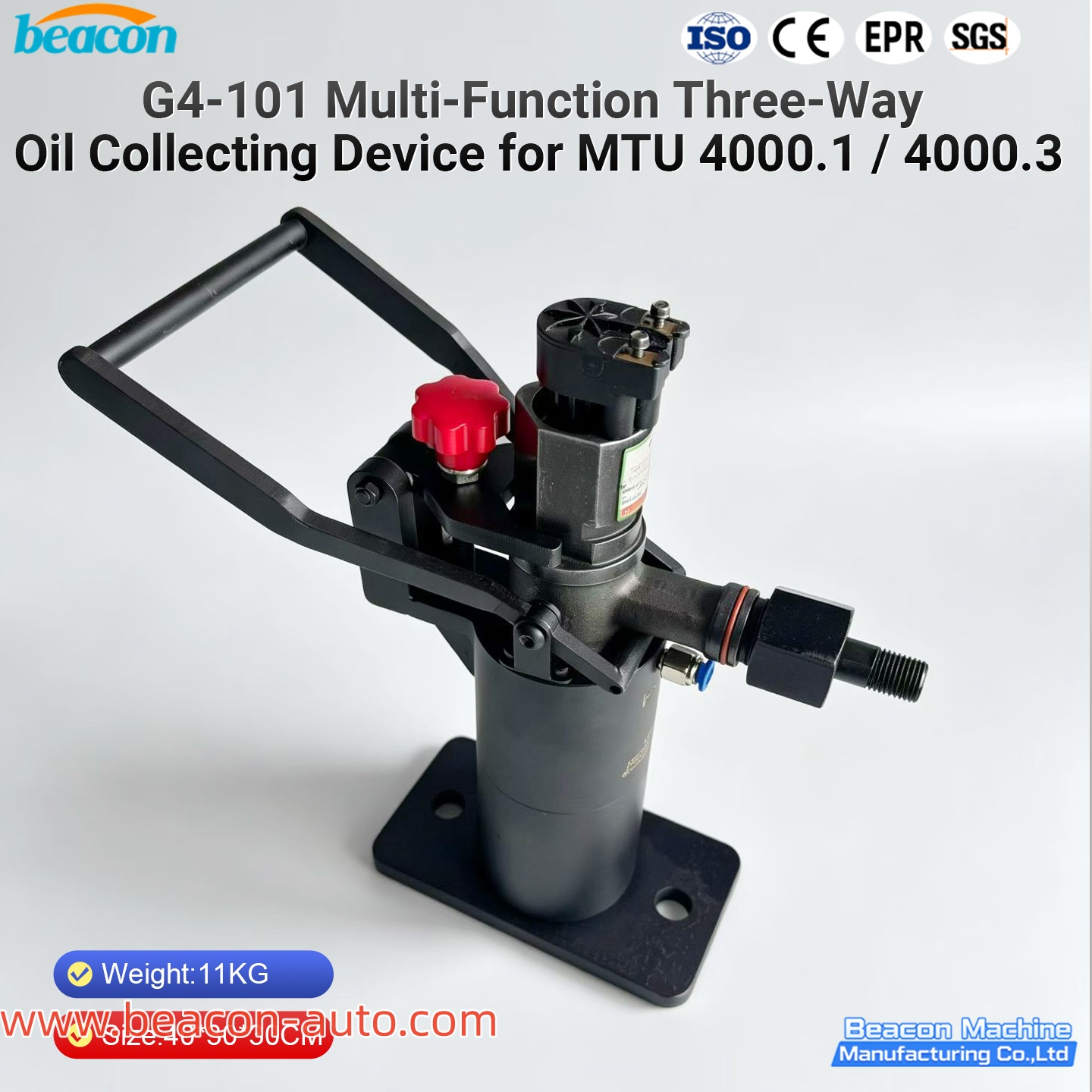   Multi-Functional Three -Way Oil Collecting Device for MTU 4000.1 And MTU 4000.3 Injector