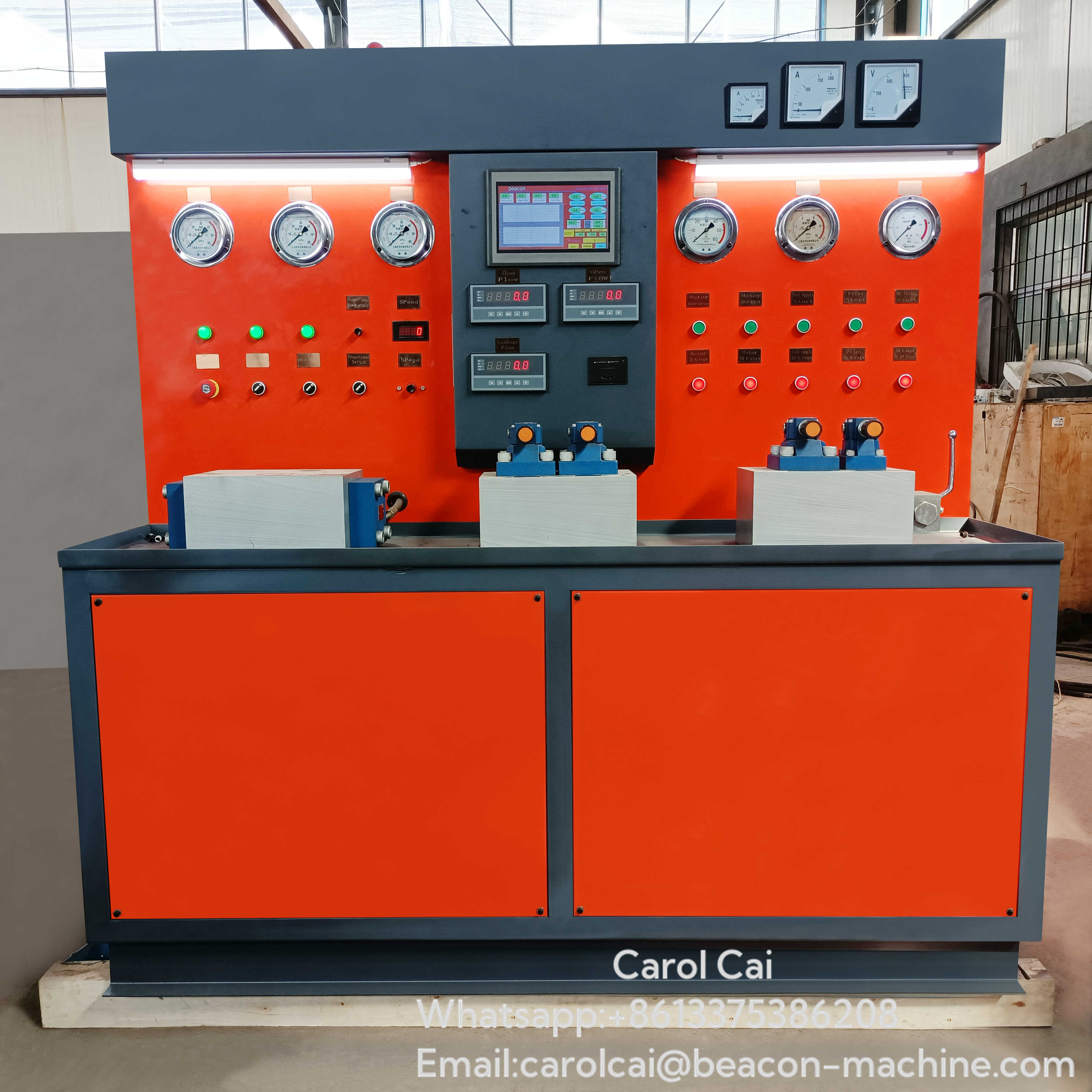 hydraulic test bench for pumps