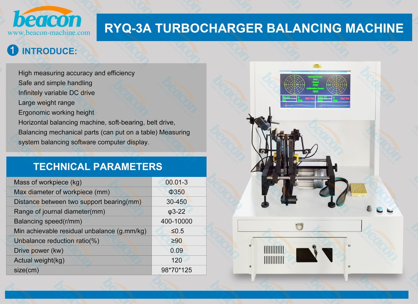 RYQ-3A turbocharger balancing machine 
