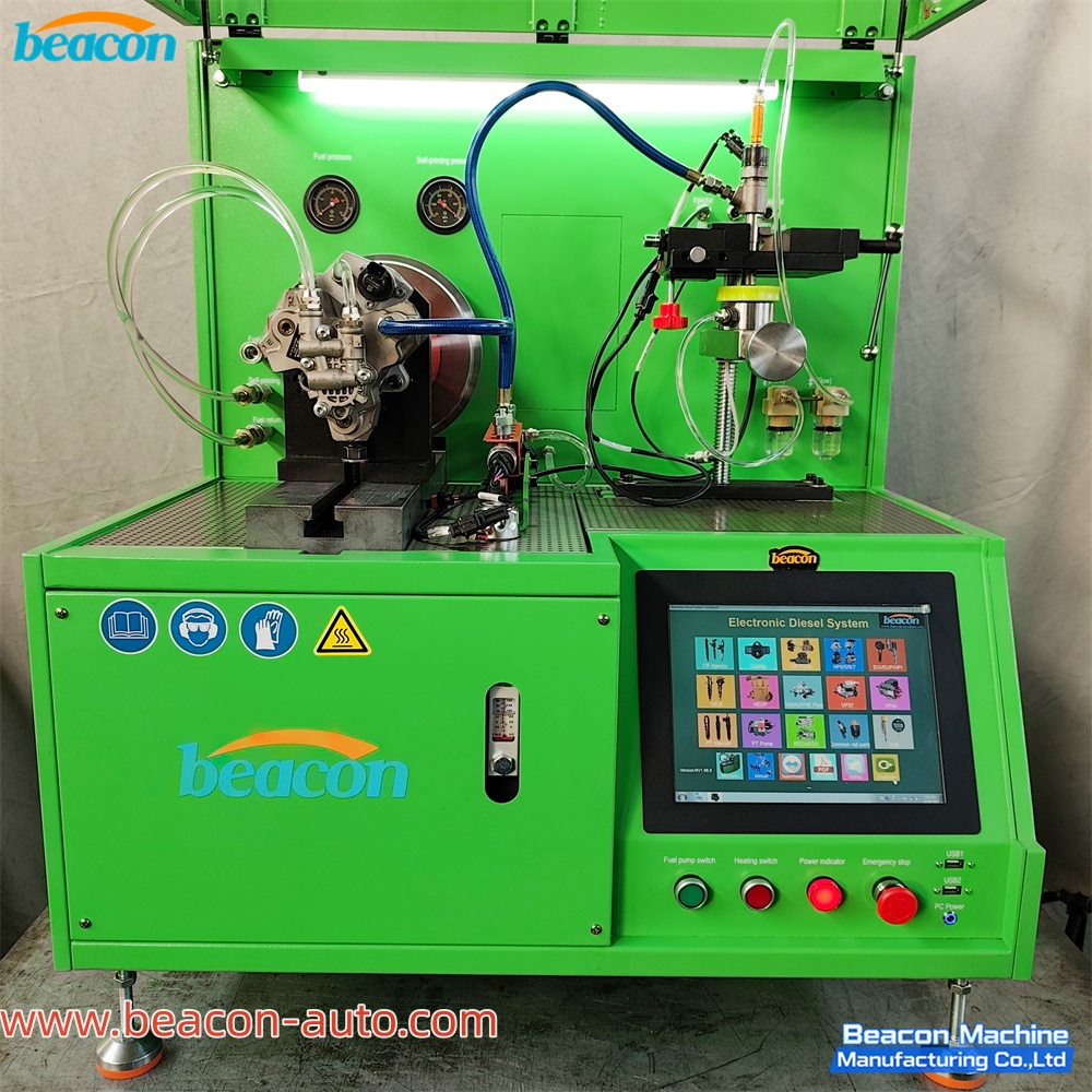 Work Area of CR217 commo rail injector pump test bench