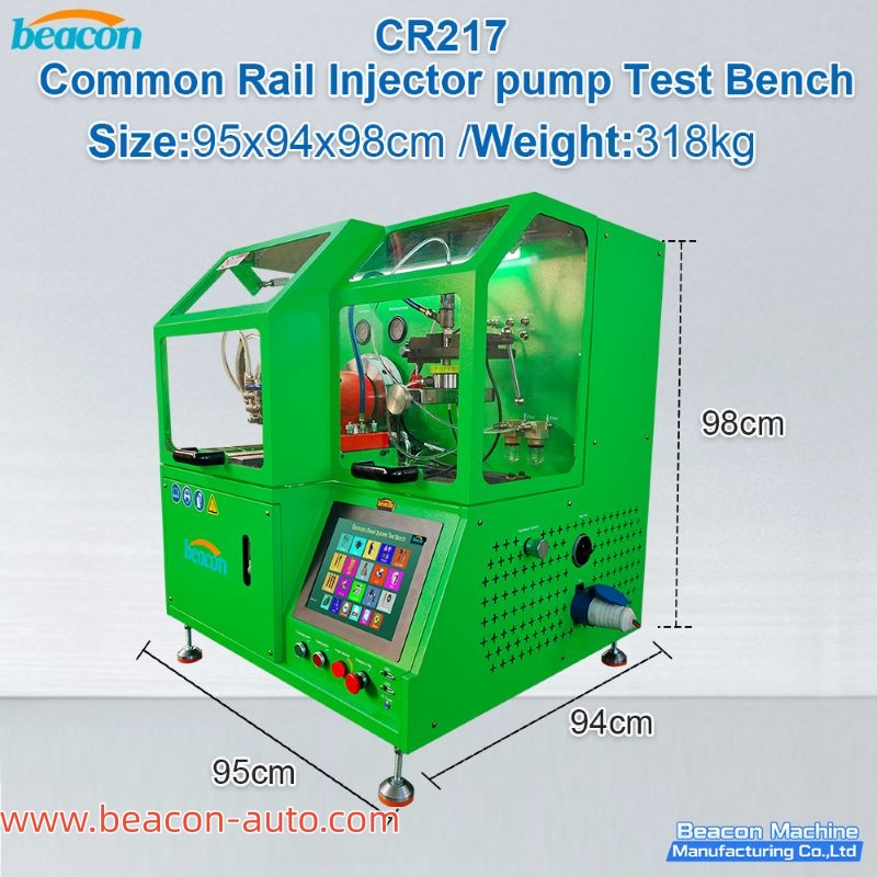 size of CR217 common rail injector pump test bench 