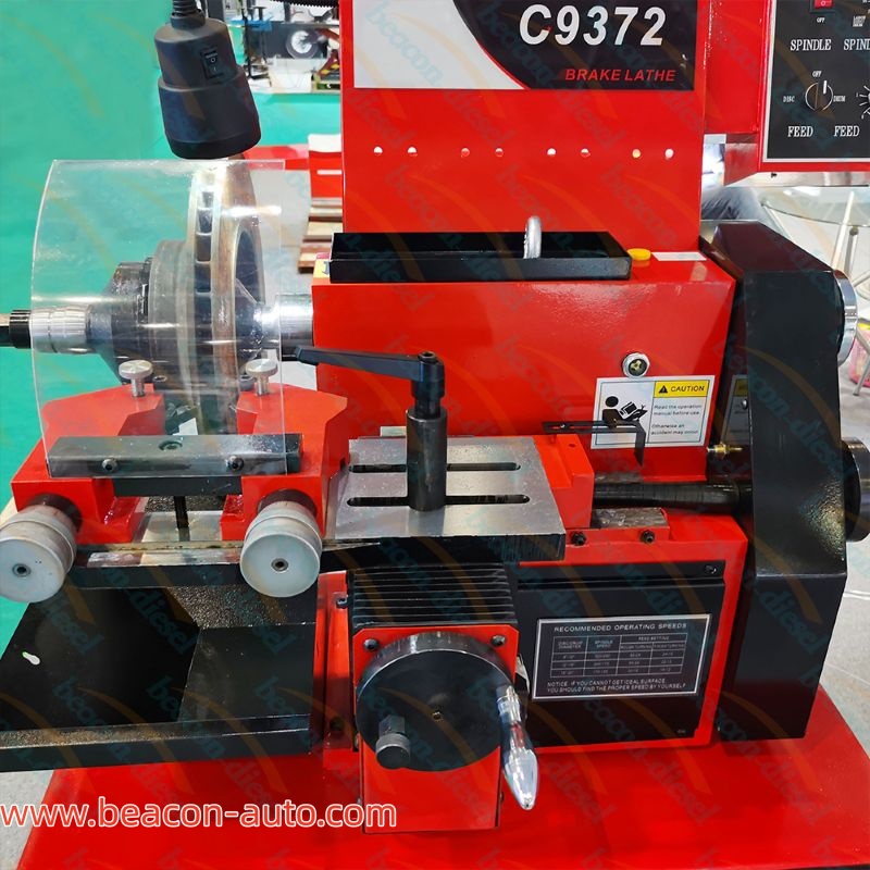 work area of C9372 Brake drum disc lathe machine work area of C9372 Brake drum disc lathe machine