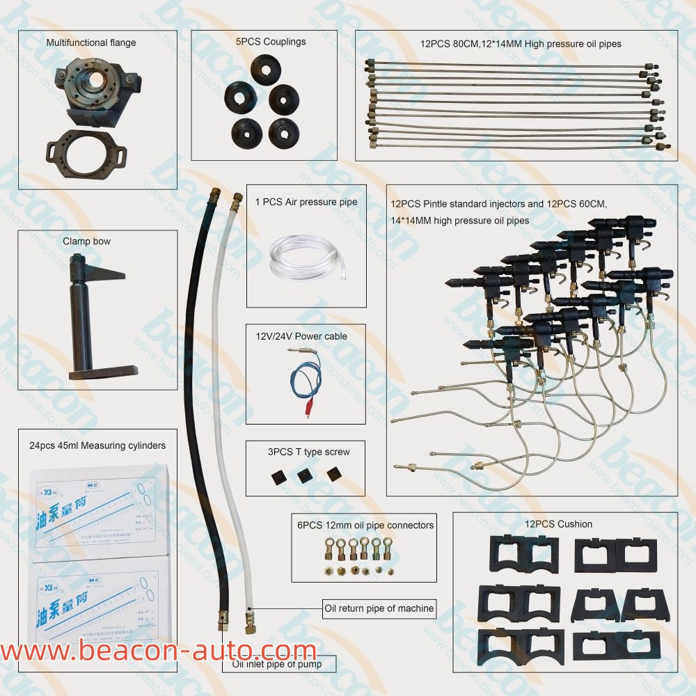 accessories for 12PSB-H diesel Injection Pump test Bench