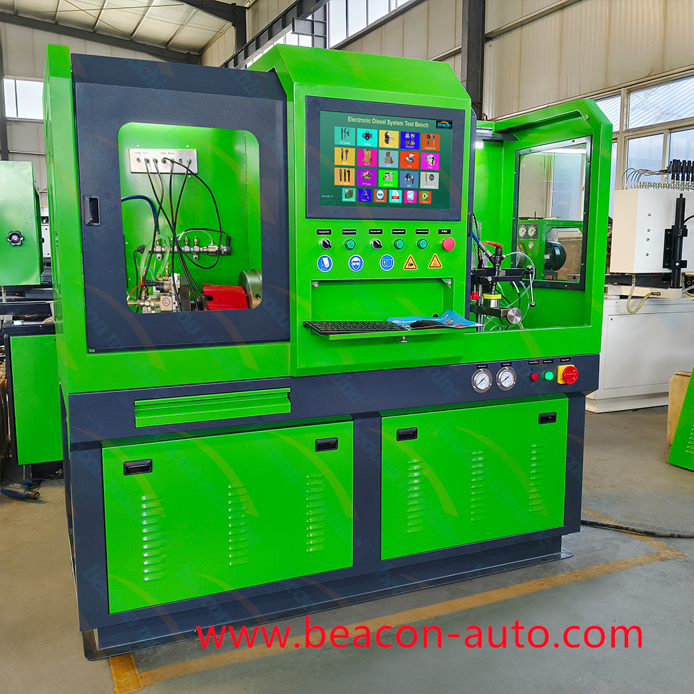 Side view of CR915S EUI EUP HEUI common rail diesel injector testing pump calibration machine