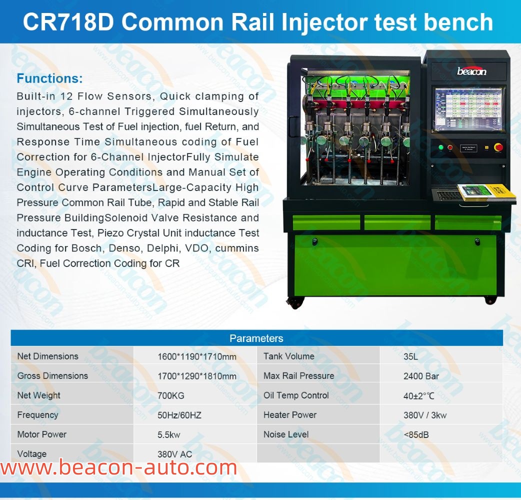 details of CR718D common rail injector test bench 
